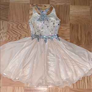 Beautiful shimmery, jeweled dress.